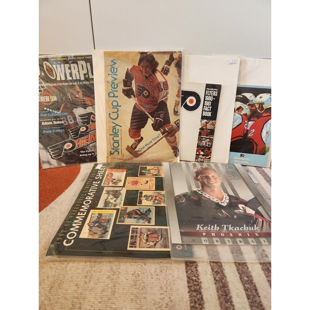Vintage Philadelphia Flyers NHL Hockey Memorabilia Wholesale Lot Magazines Cards
